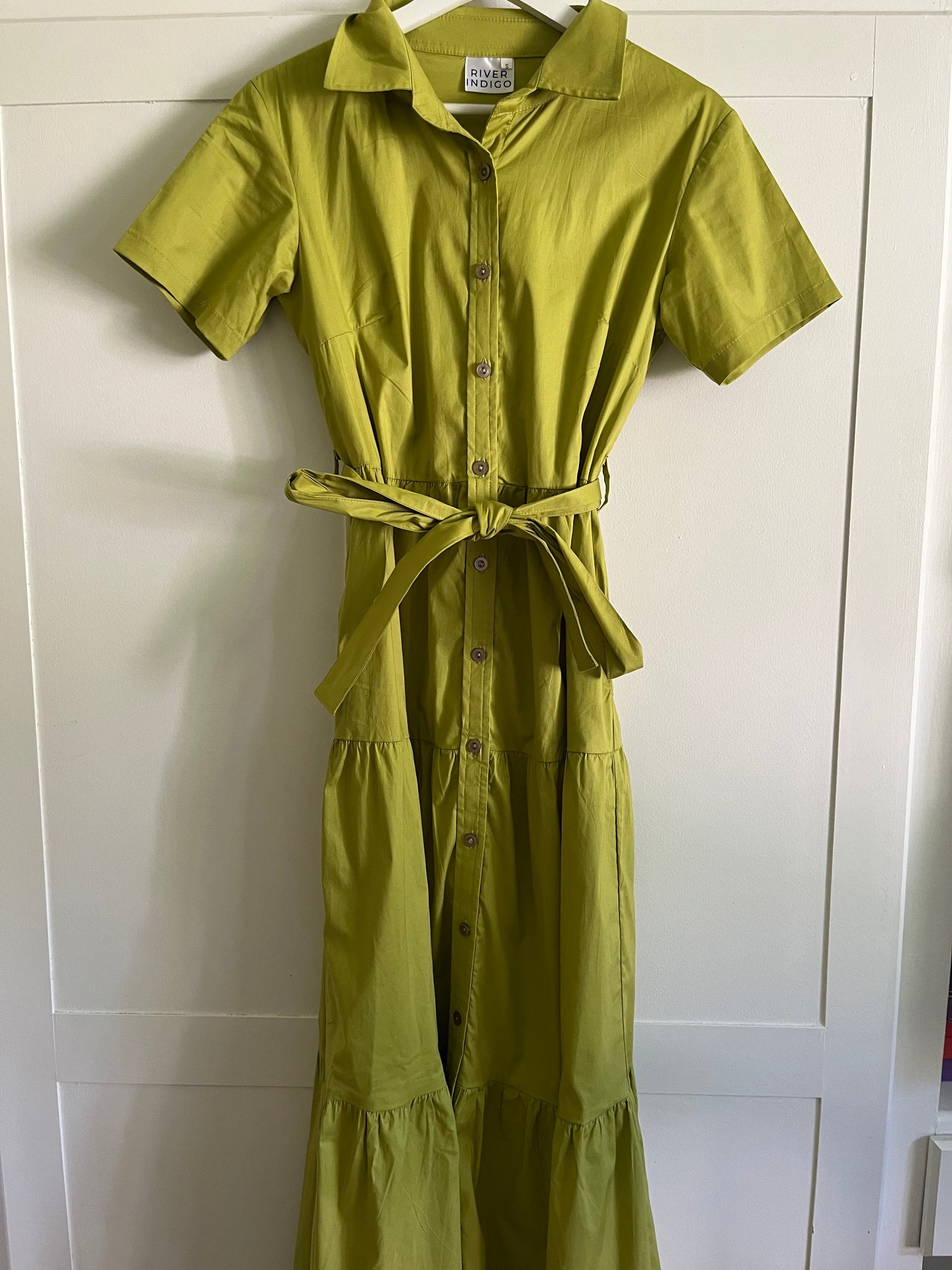 Camellia Dress- Chartreuse