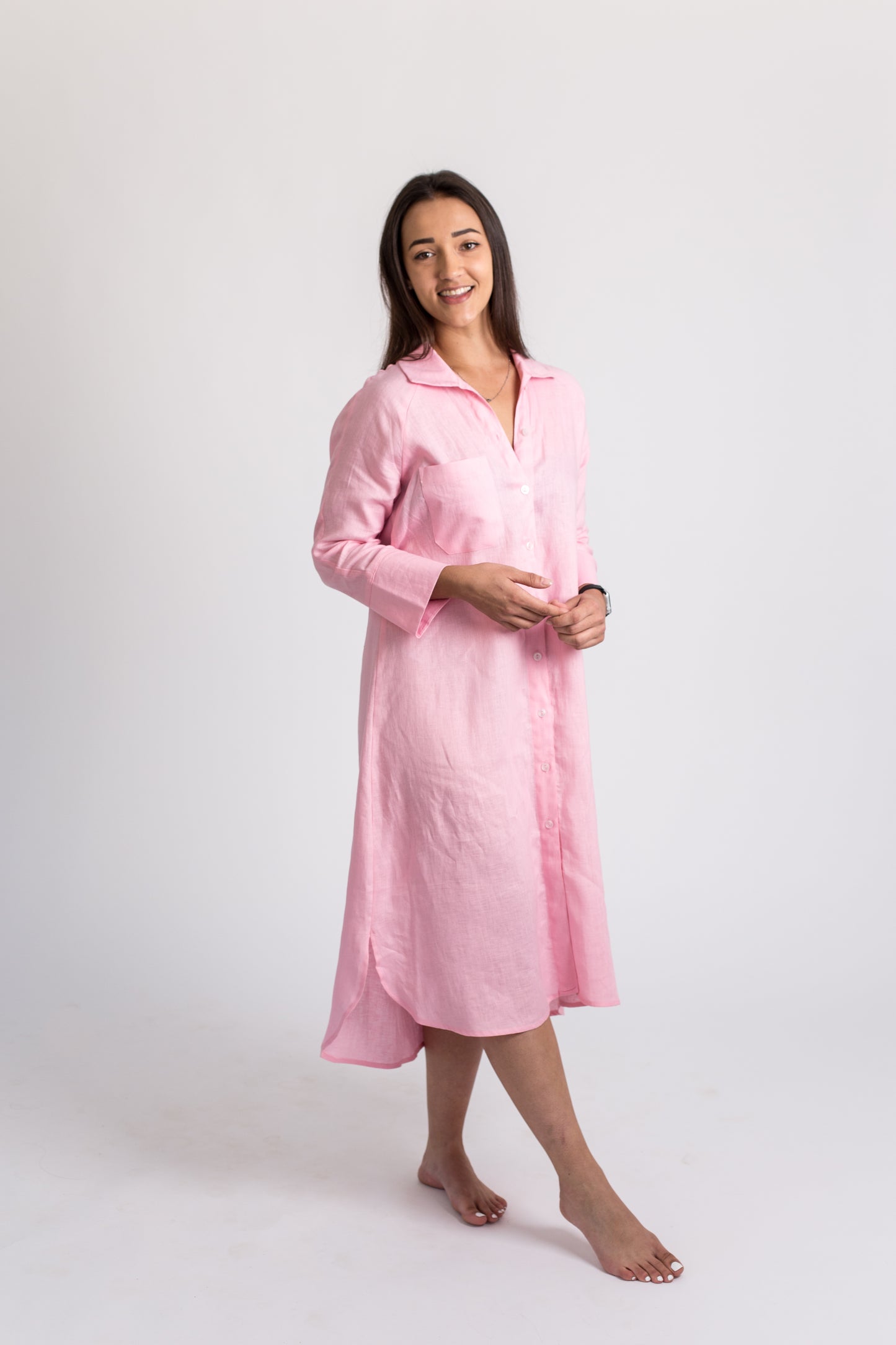 River Indigo Dress- Pink