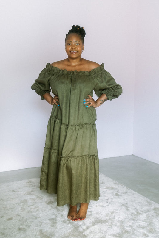Marula Dress- Army Green