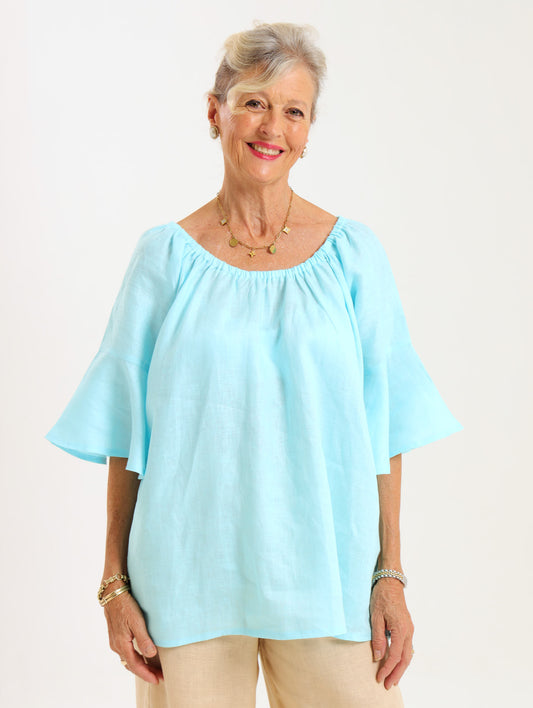 Oleander Shirt- Turquoise