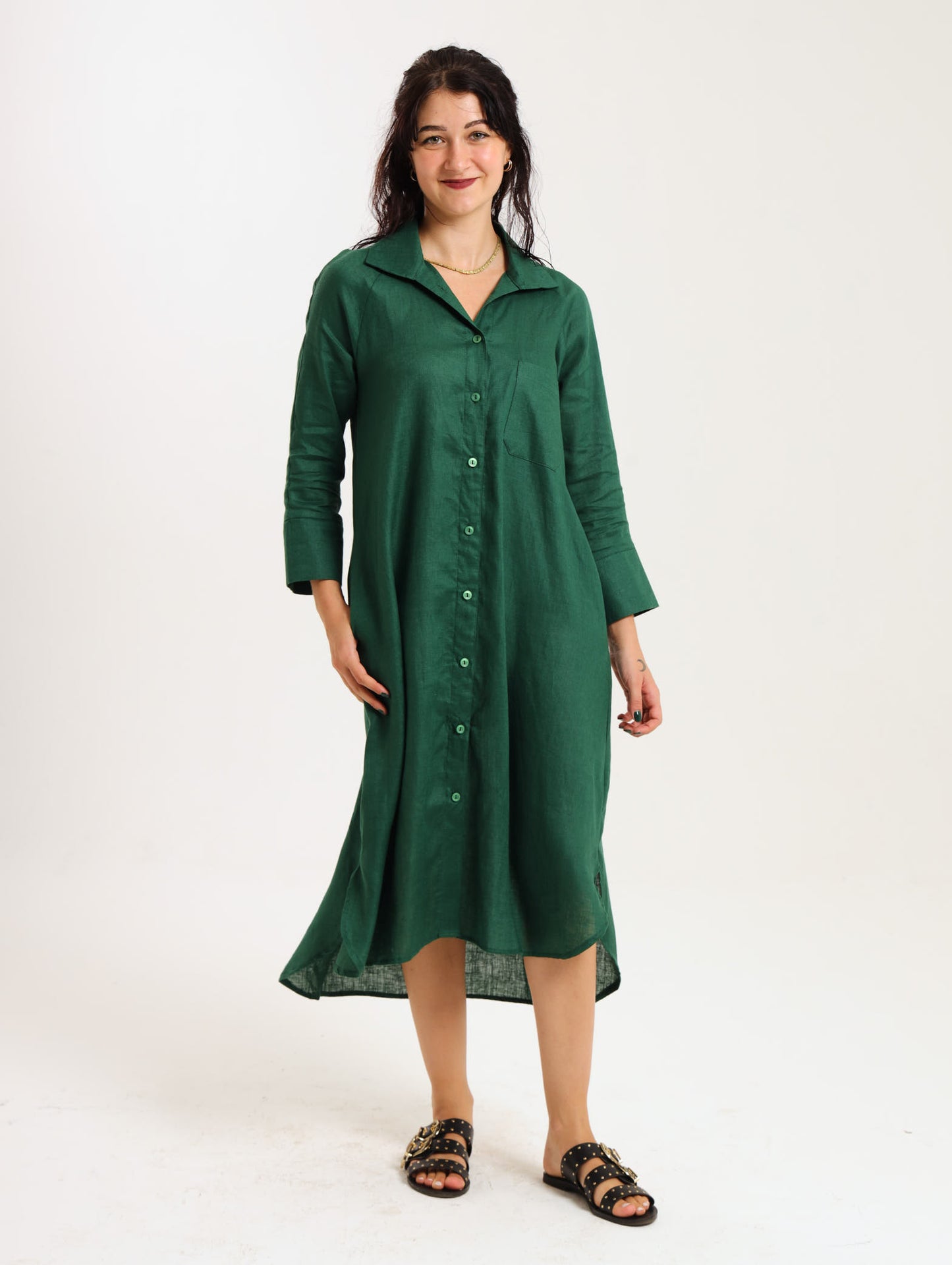 River Indigo Dress- Green