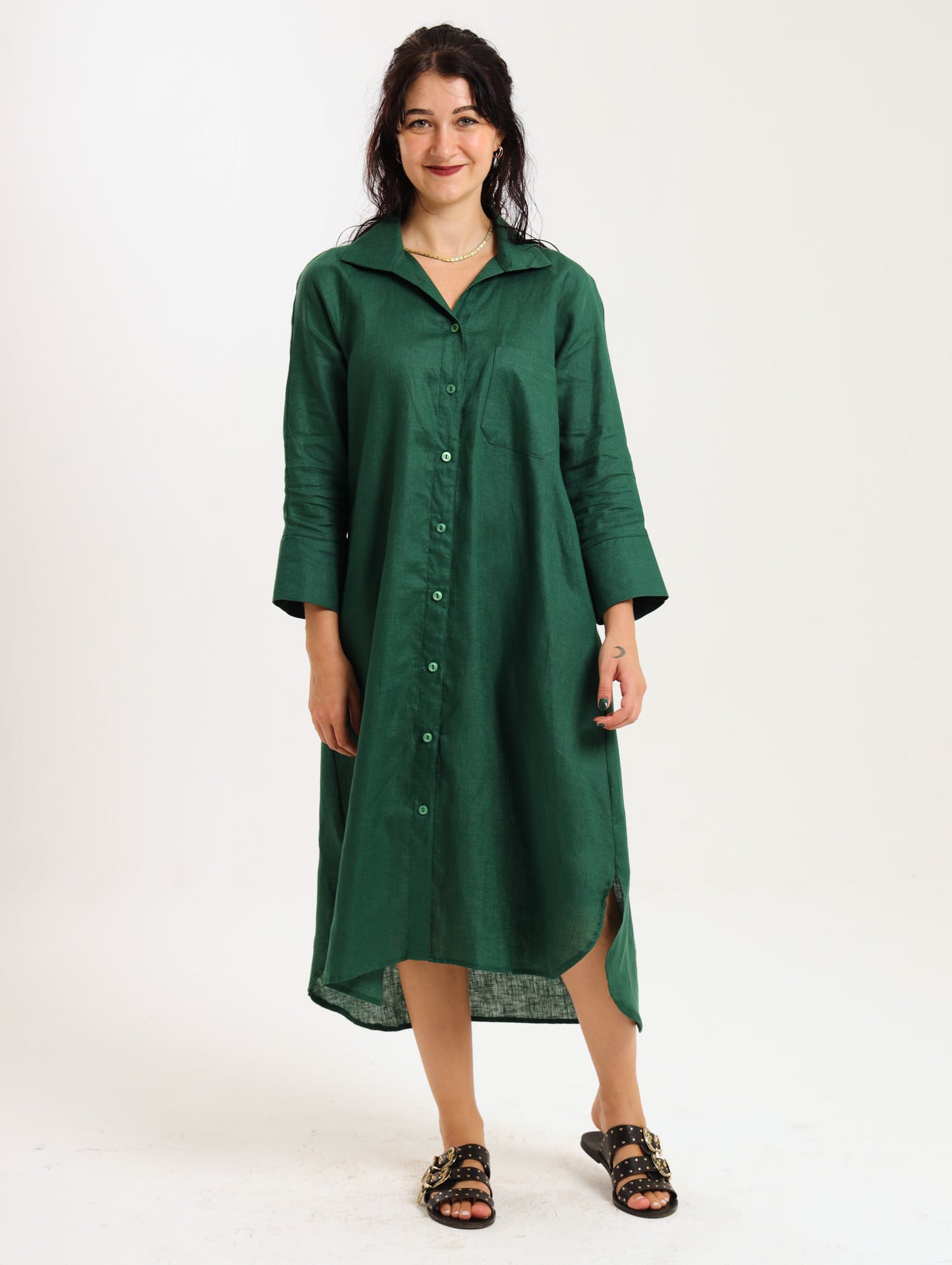 River Indigo Dress- Green