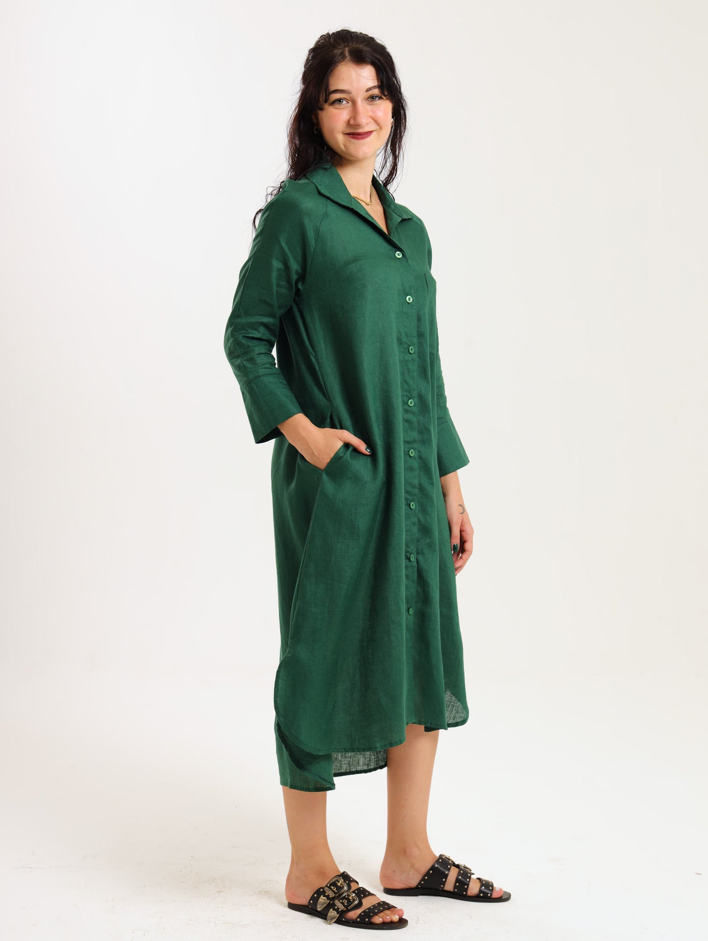 River Indigo Dress- Green
