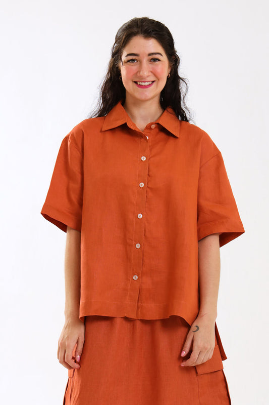 Classic Shirt (short)- Rust