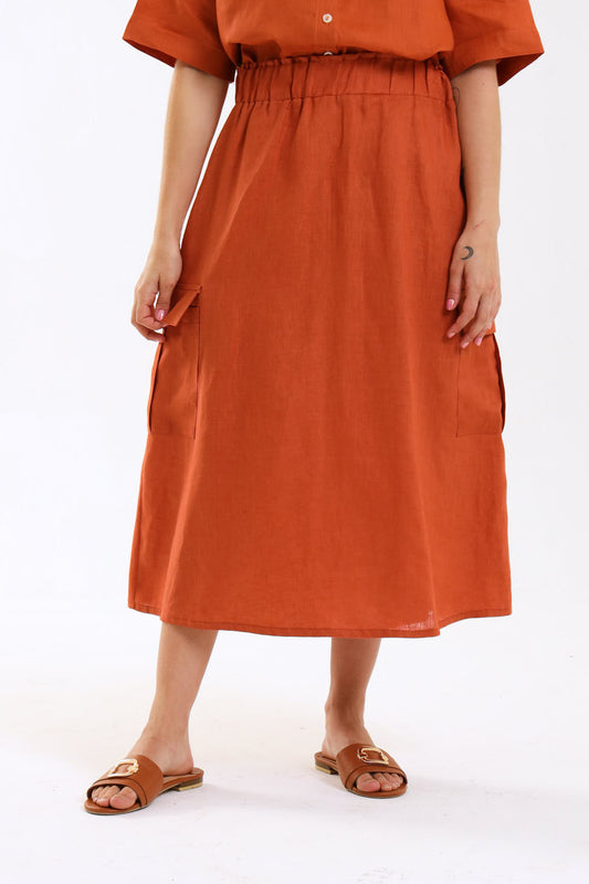 Cargo Skirt- Rust