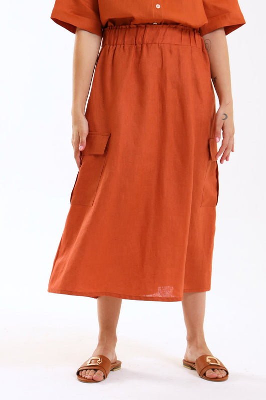 Cargo Skirt- Rust