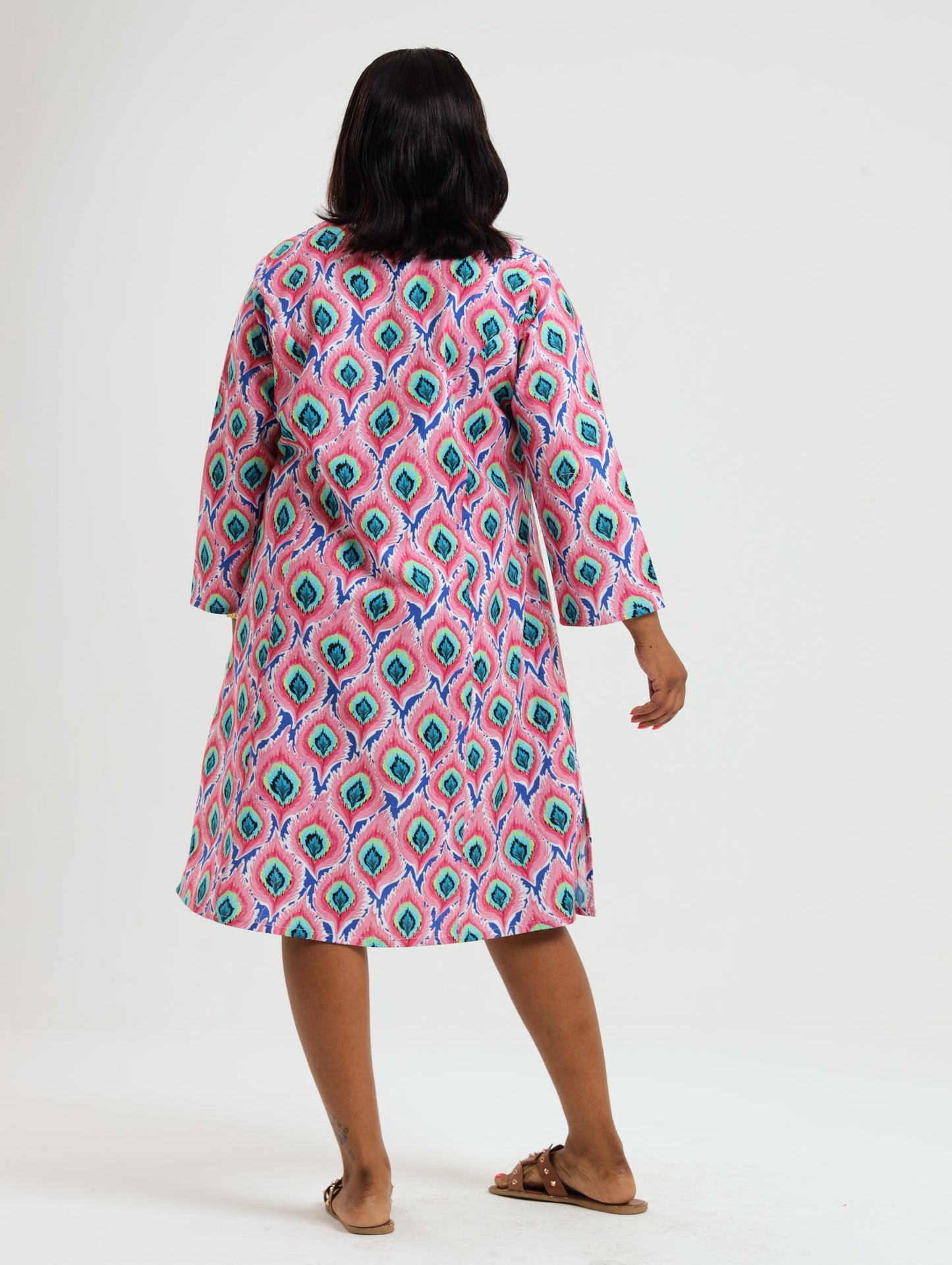 Bamboo Tunic- Pink Ikat