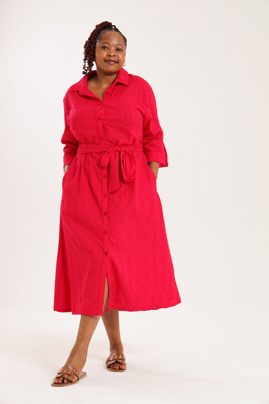 Spring Shirt-Waister- Red
