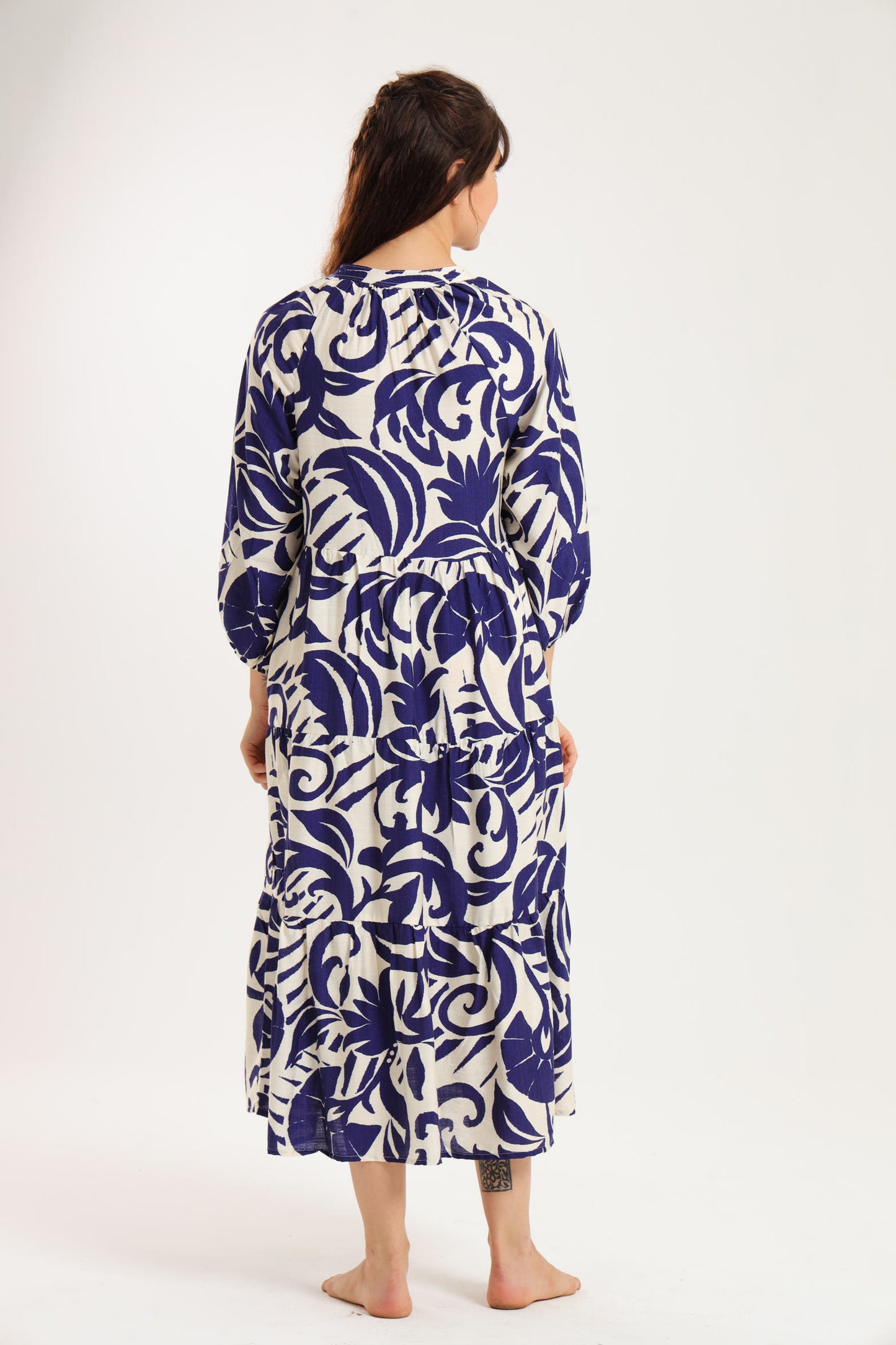 Poppy Dress- Blue Floral