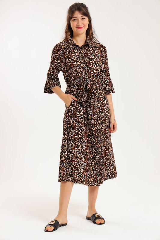 Spring Shirt-Waister- Leopard