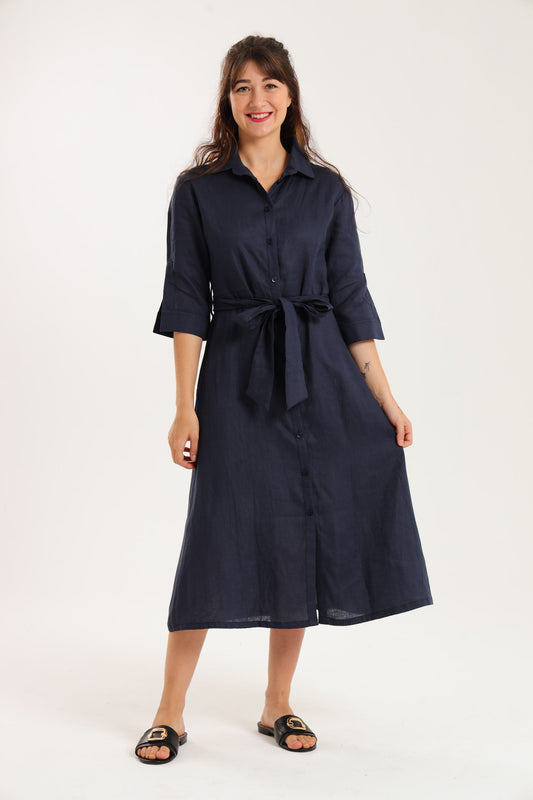 Spring Shirt-Waister- Navy