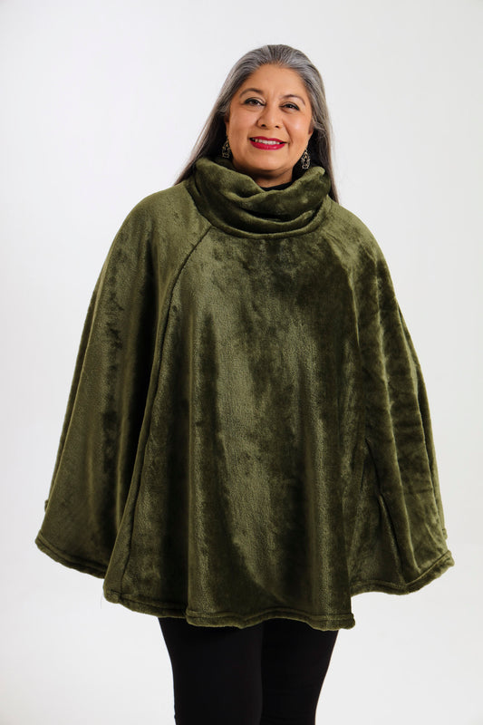 Pansy Poncho- Green