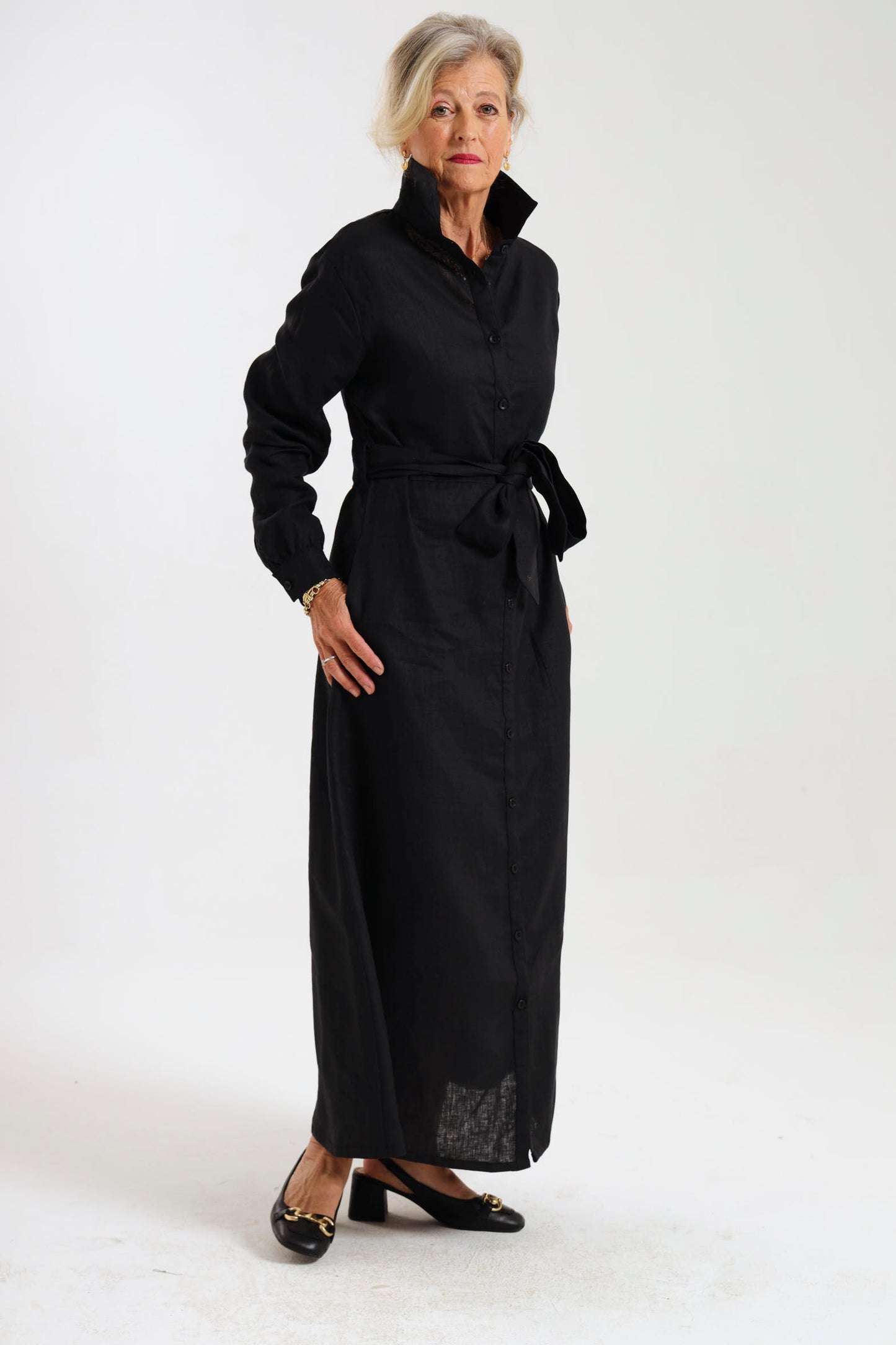 Winter Shirt-Waister: Black