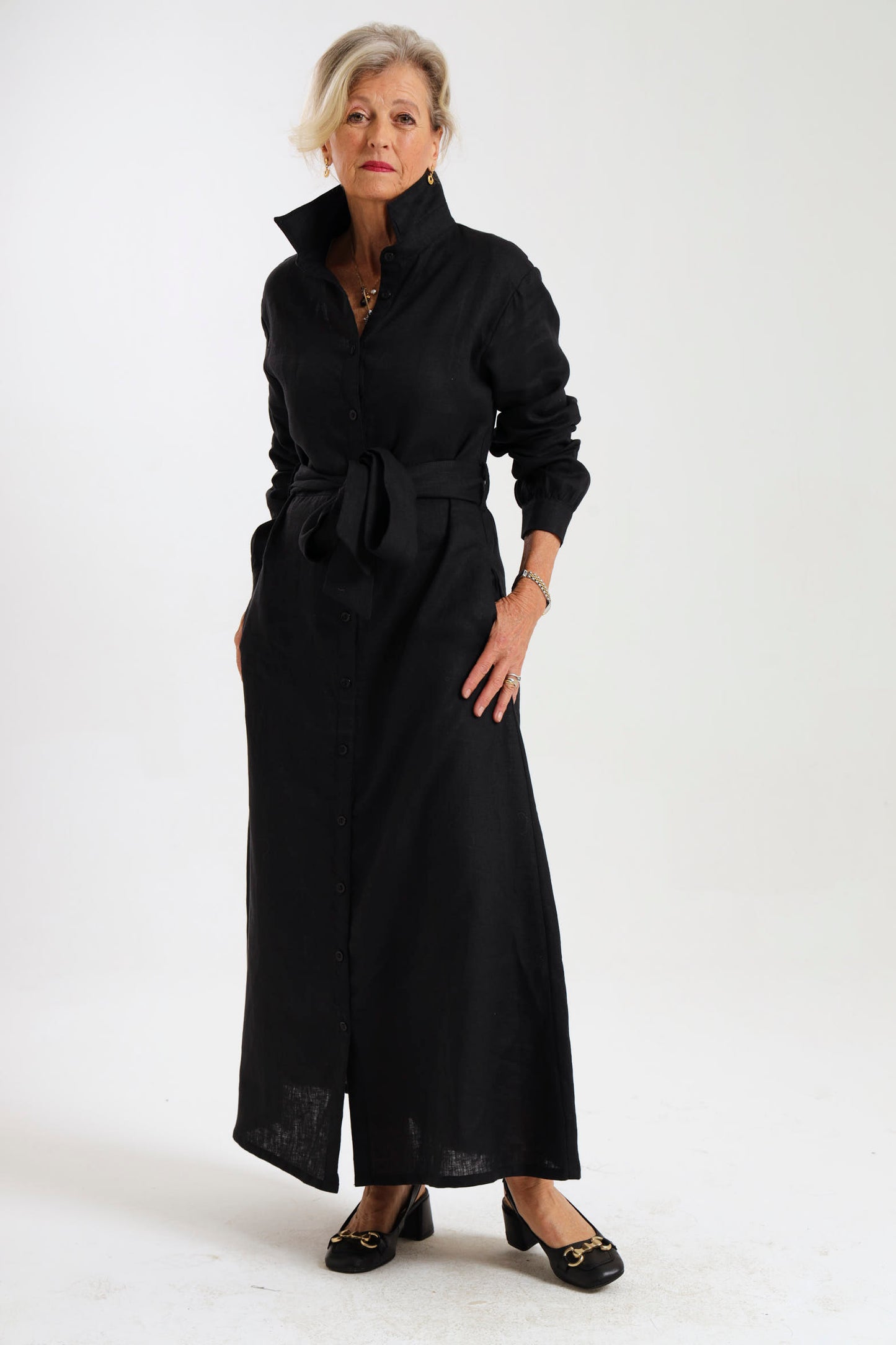 Winter Shirt-Waister: Black