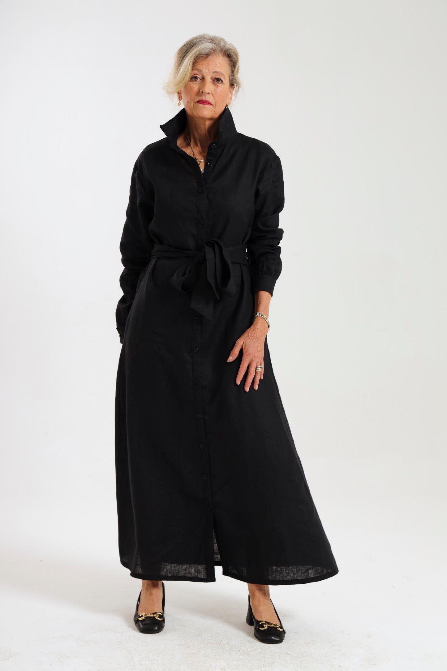 Winter Shirt-Waister: Black