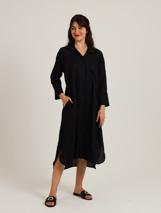 River Indigo Dress- Black