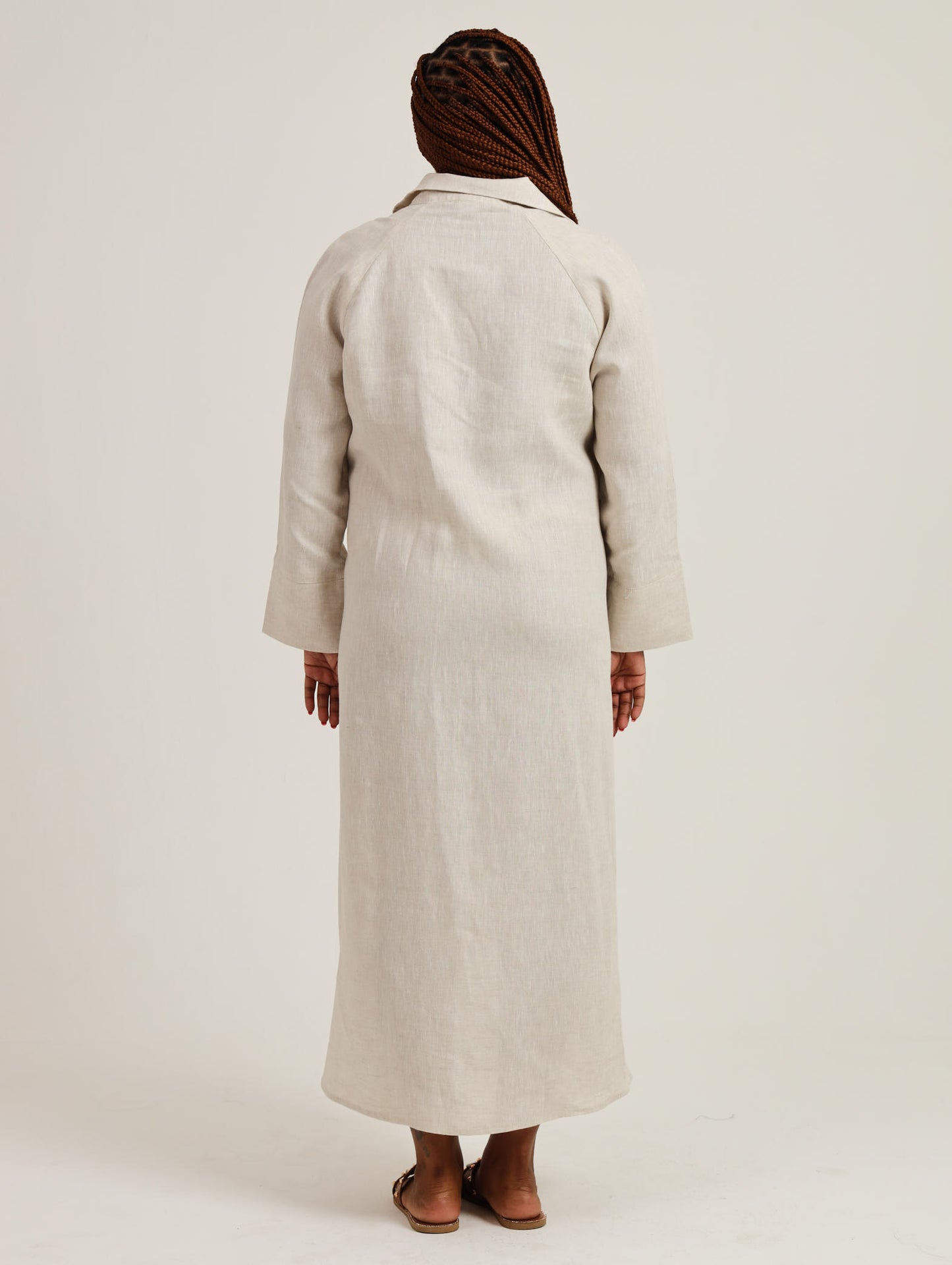 River Indigo Dress- Oatmeal