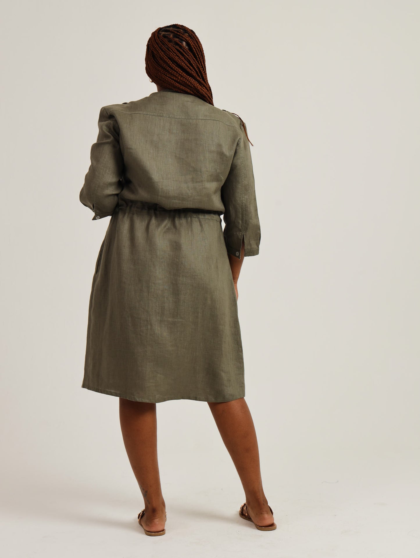 Sabi Dress- Army Green