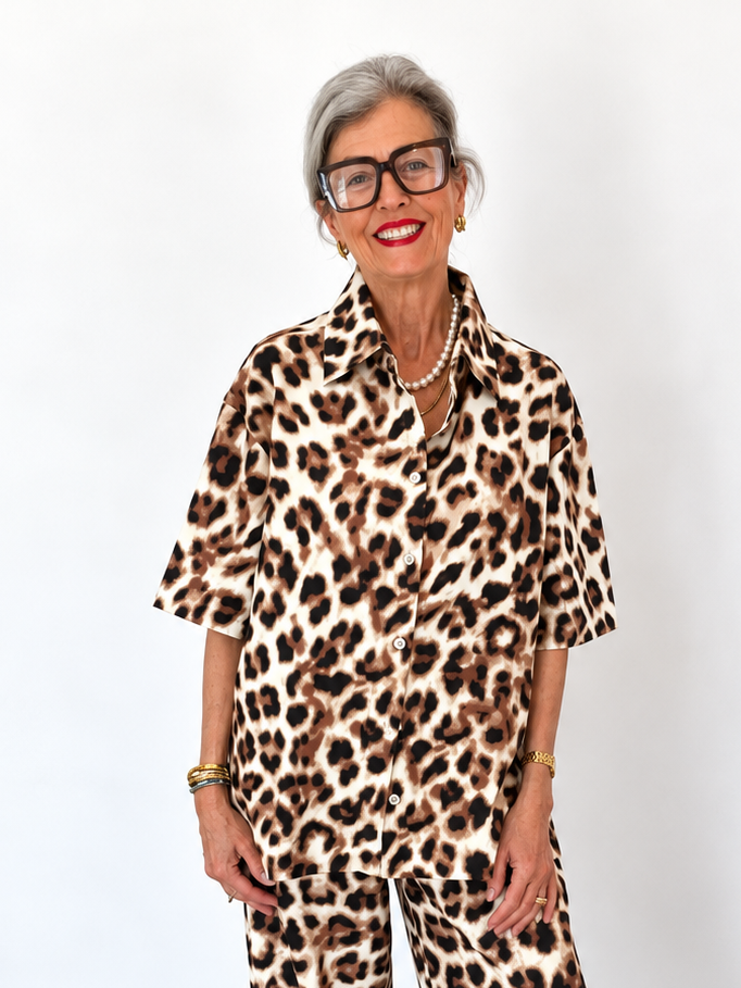 Classic Shirt (short)- Leopard