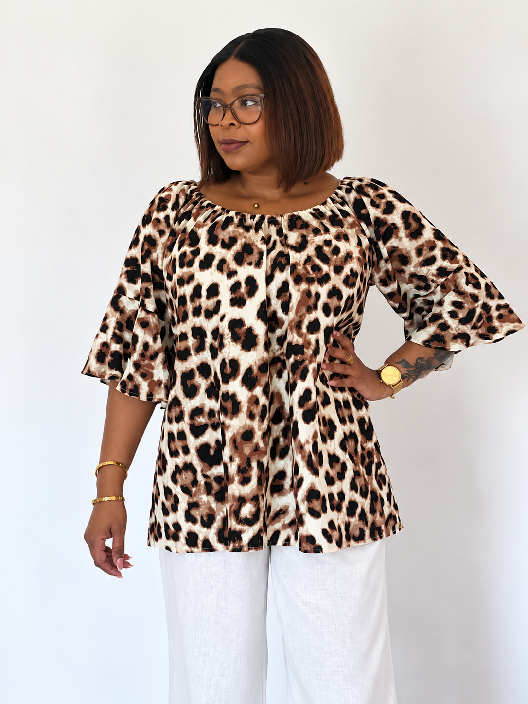 Oleander Shirt- Leopard