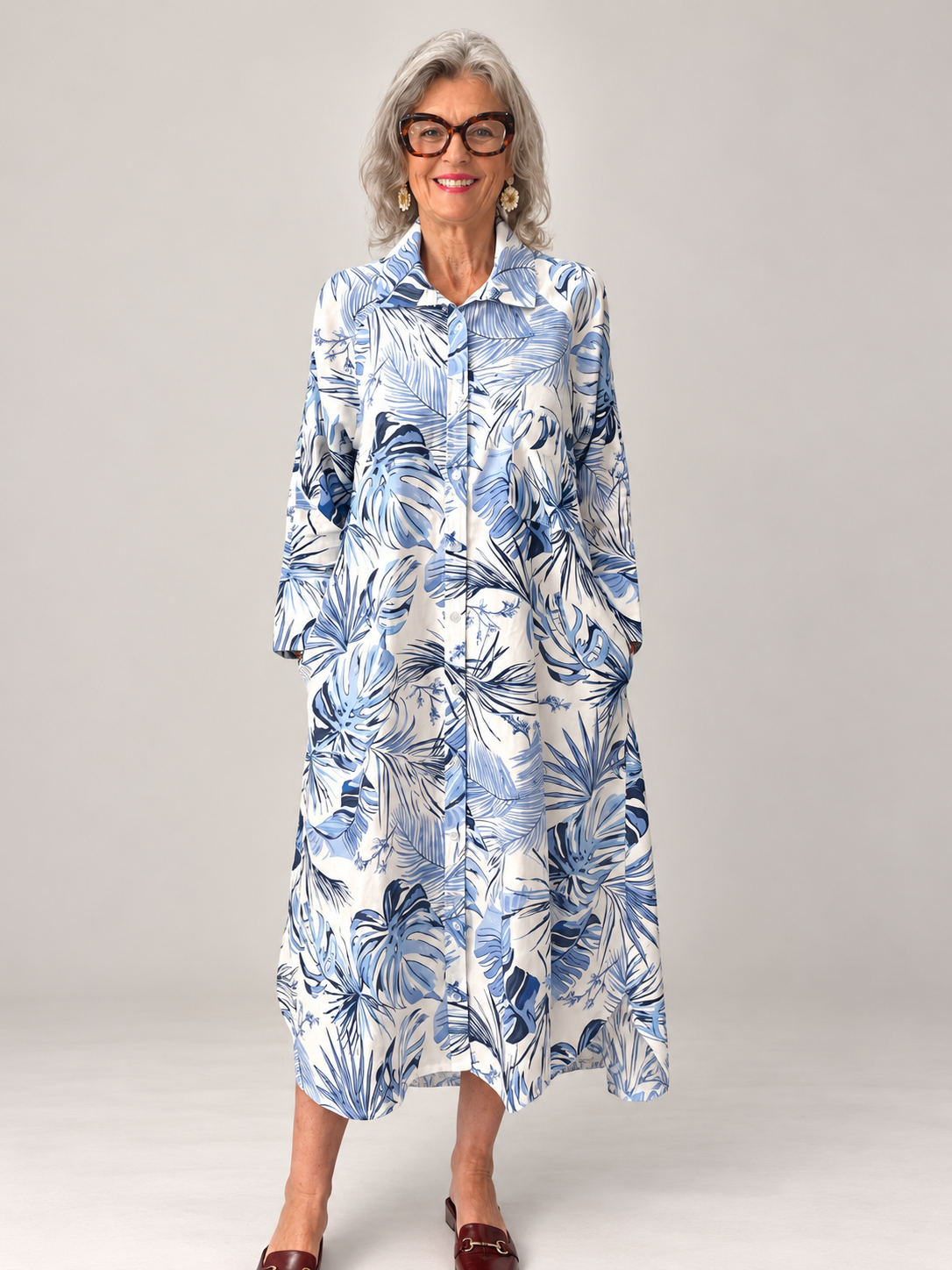 River Indigo Dress- Floral