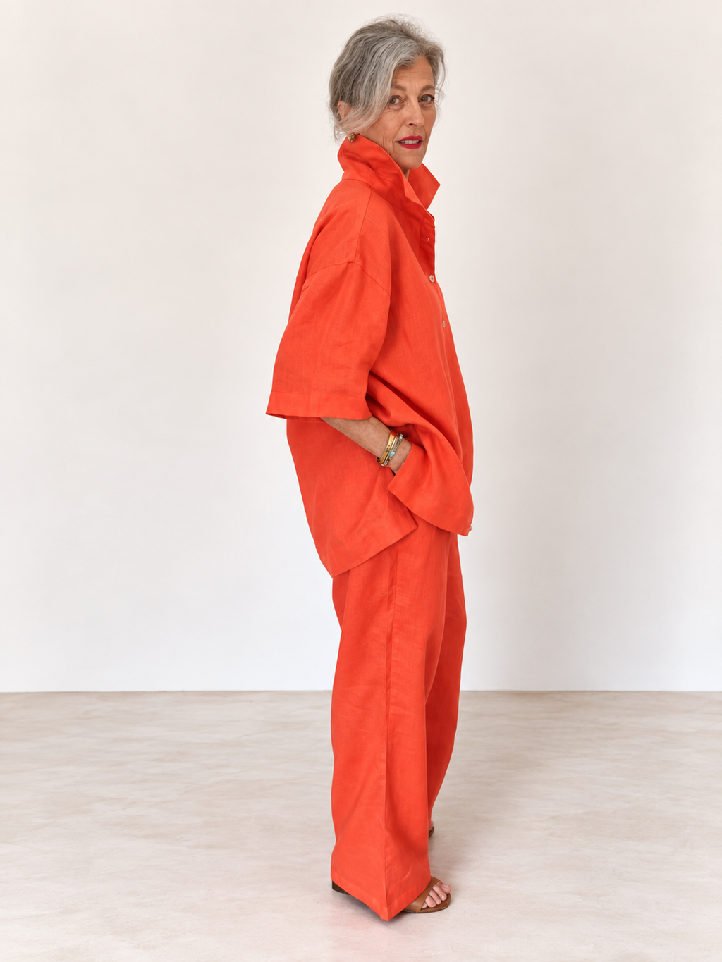 Classic Shirt (short)- Orange