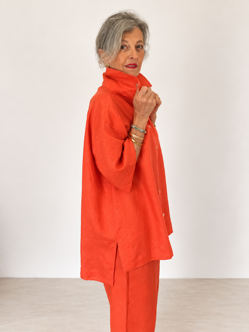 Classic Shirt (short)- Orange