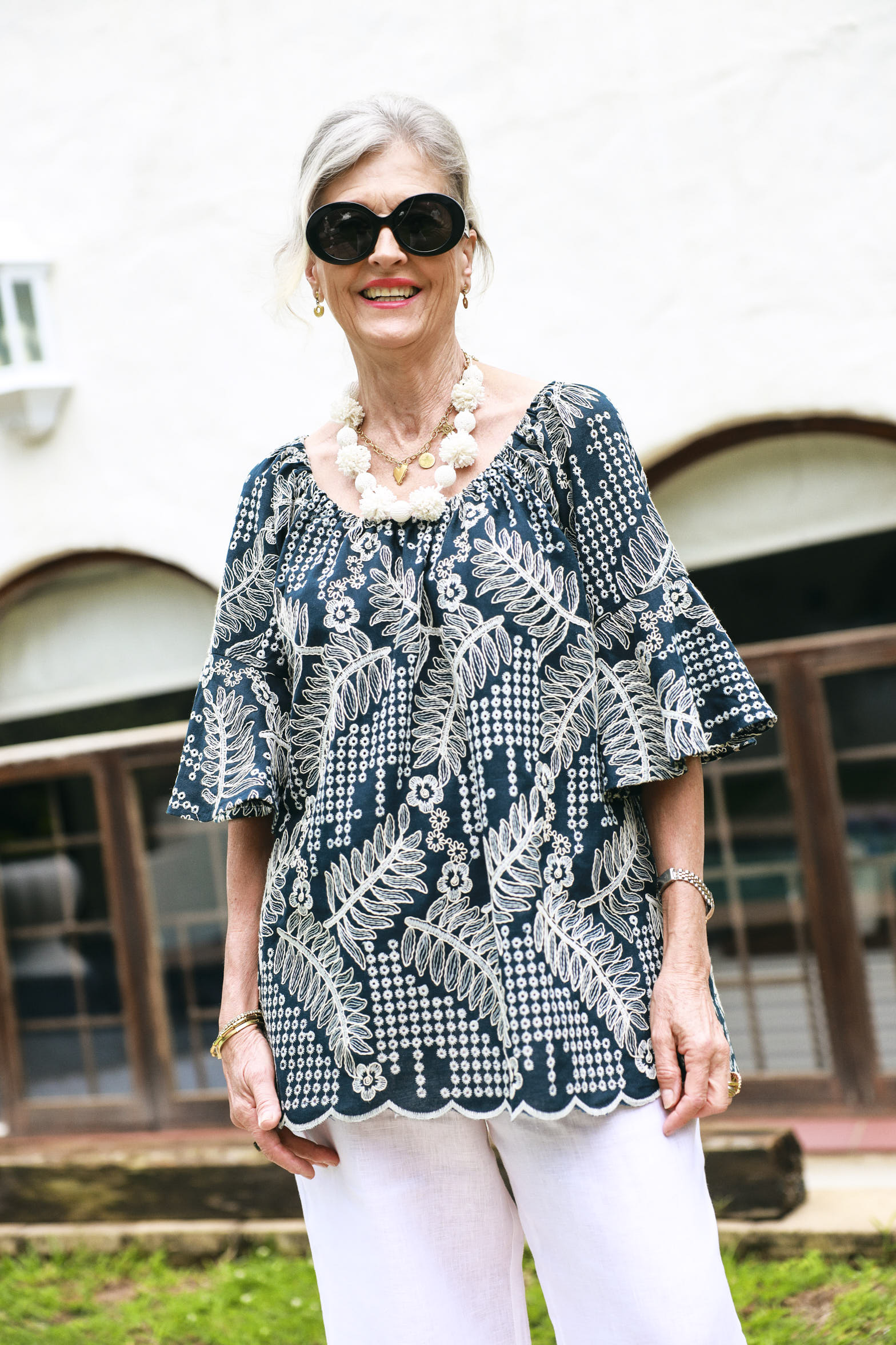 Oleander Shirt- Navy