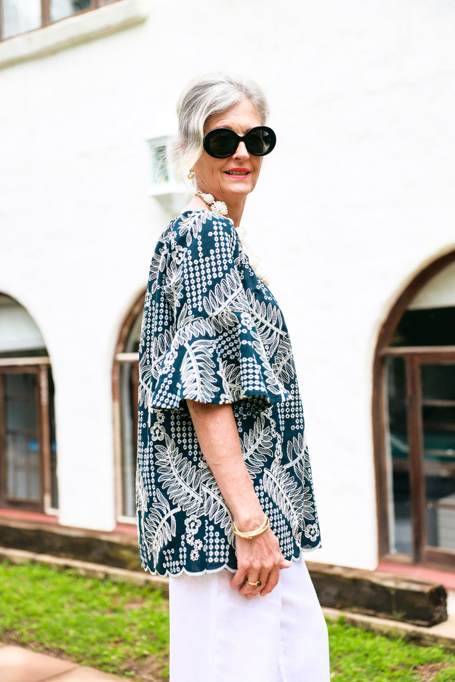 Oleander Shirt- Navy