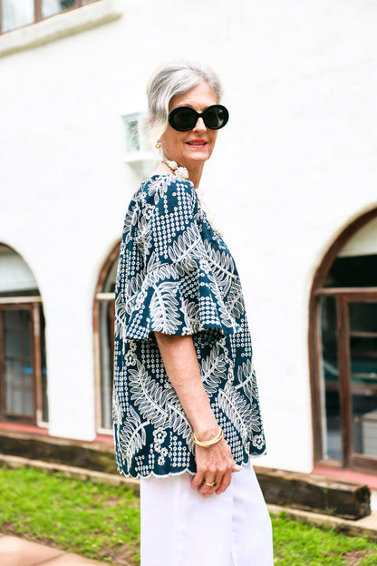 Oleander Shirt- Navy