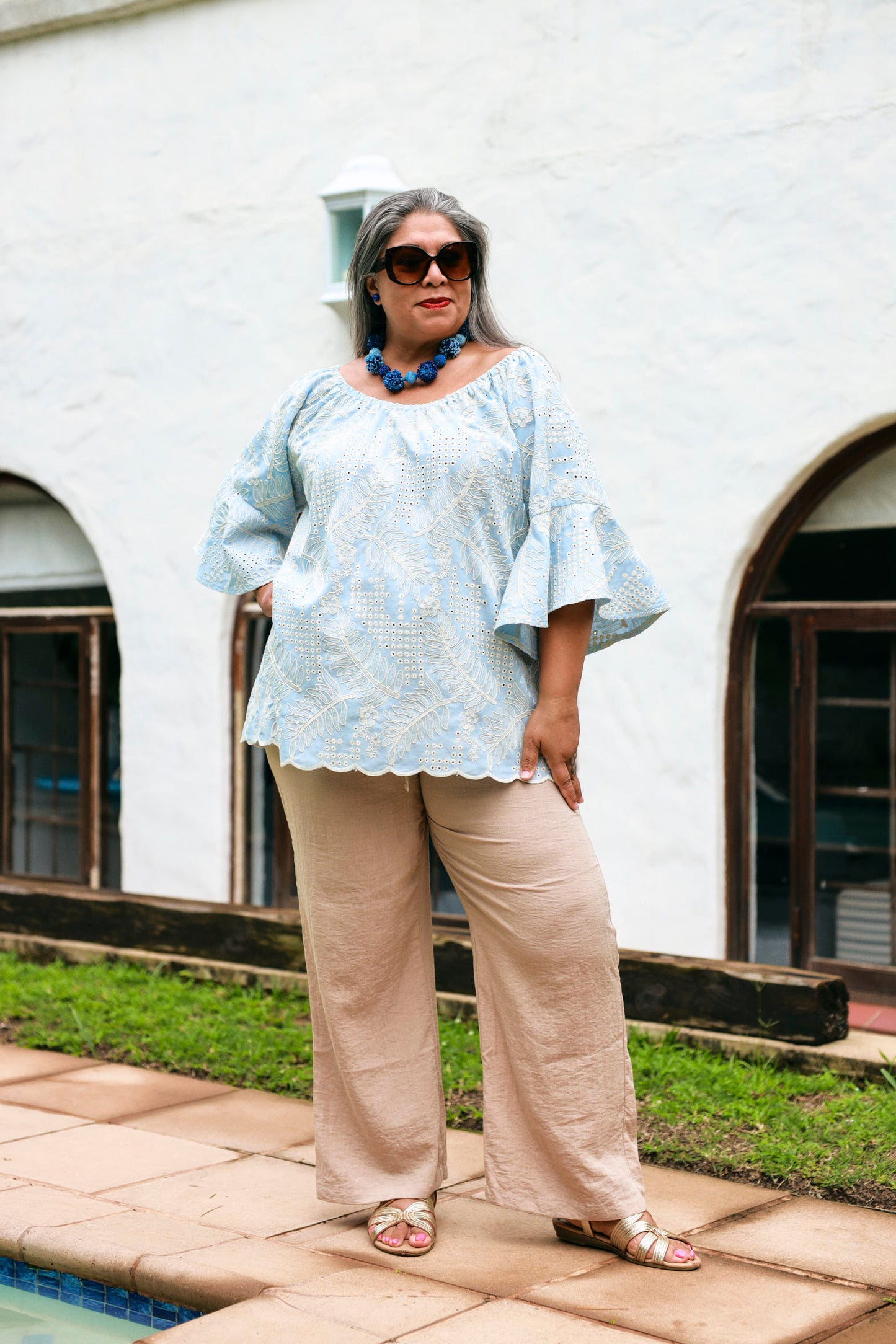 Oleander Shirt- Blue