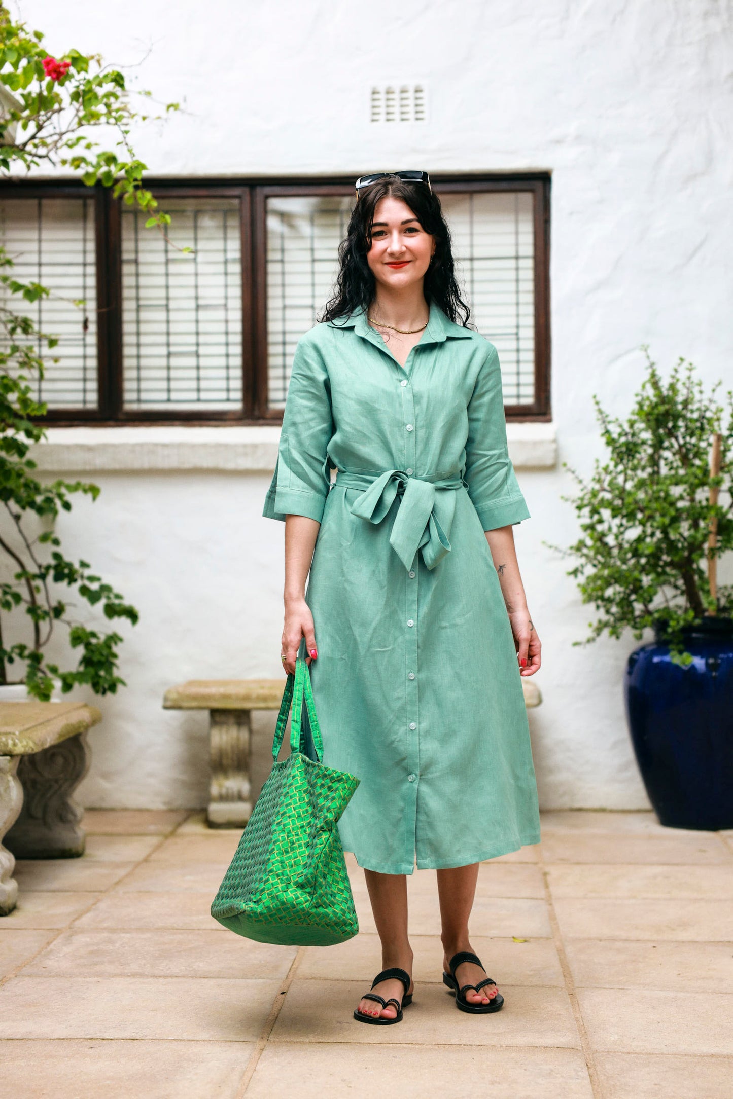 Spring Shirt-Waister- Sage