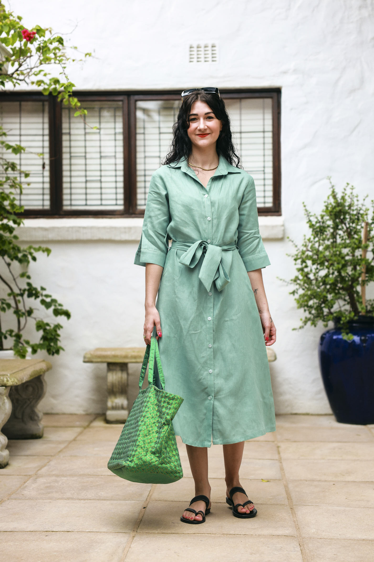 Spring Shirt-Waister- Sage