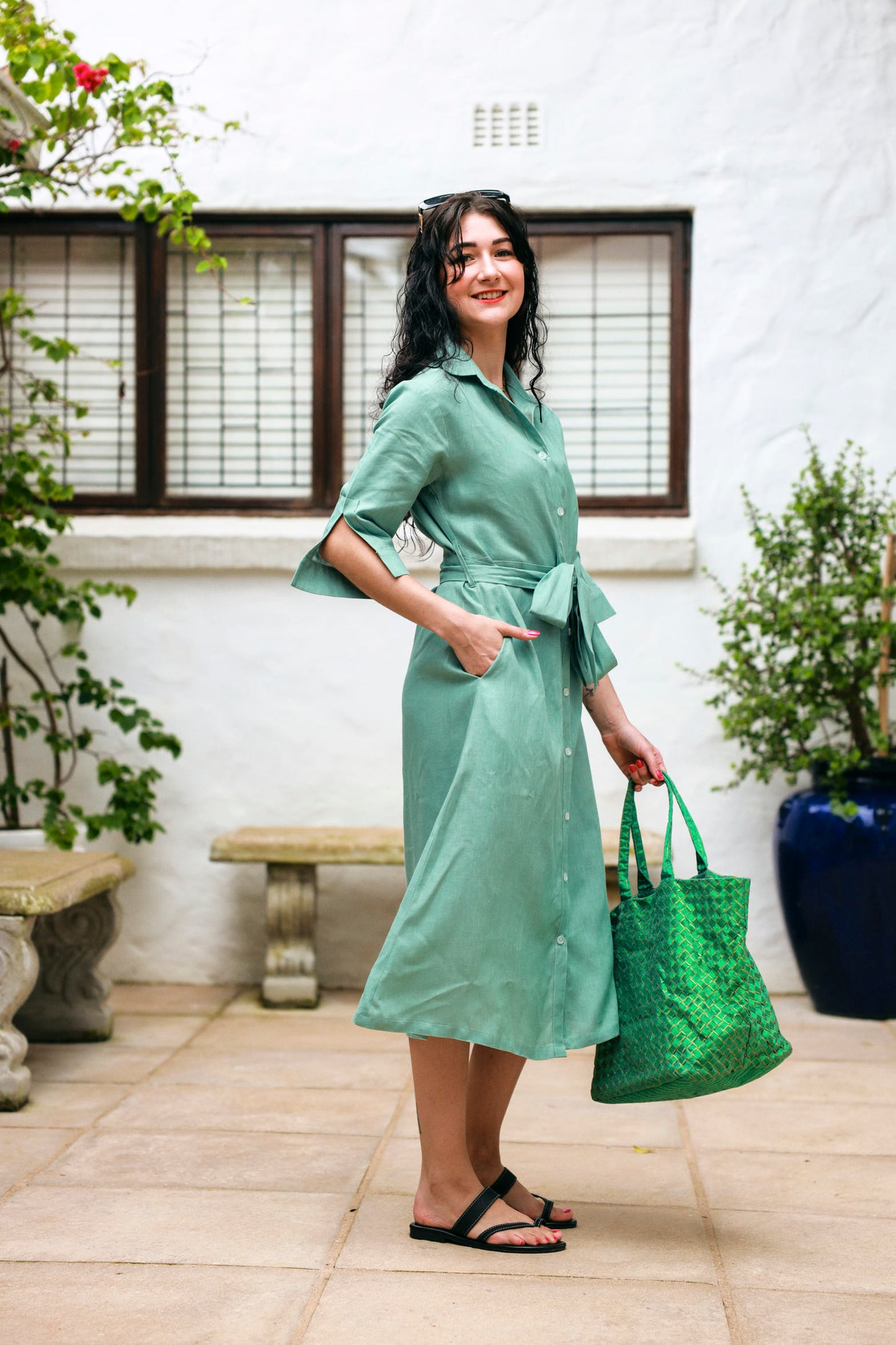 Spring Shirt-Waister- Sage