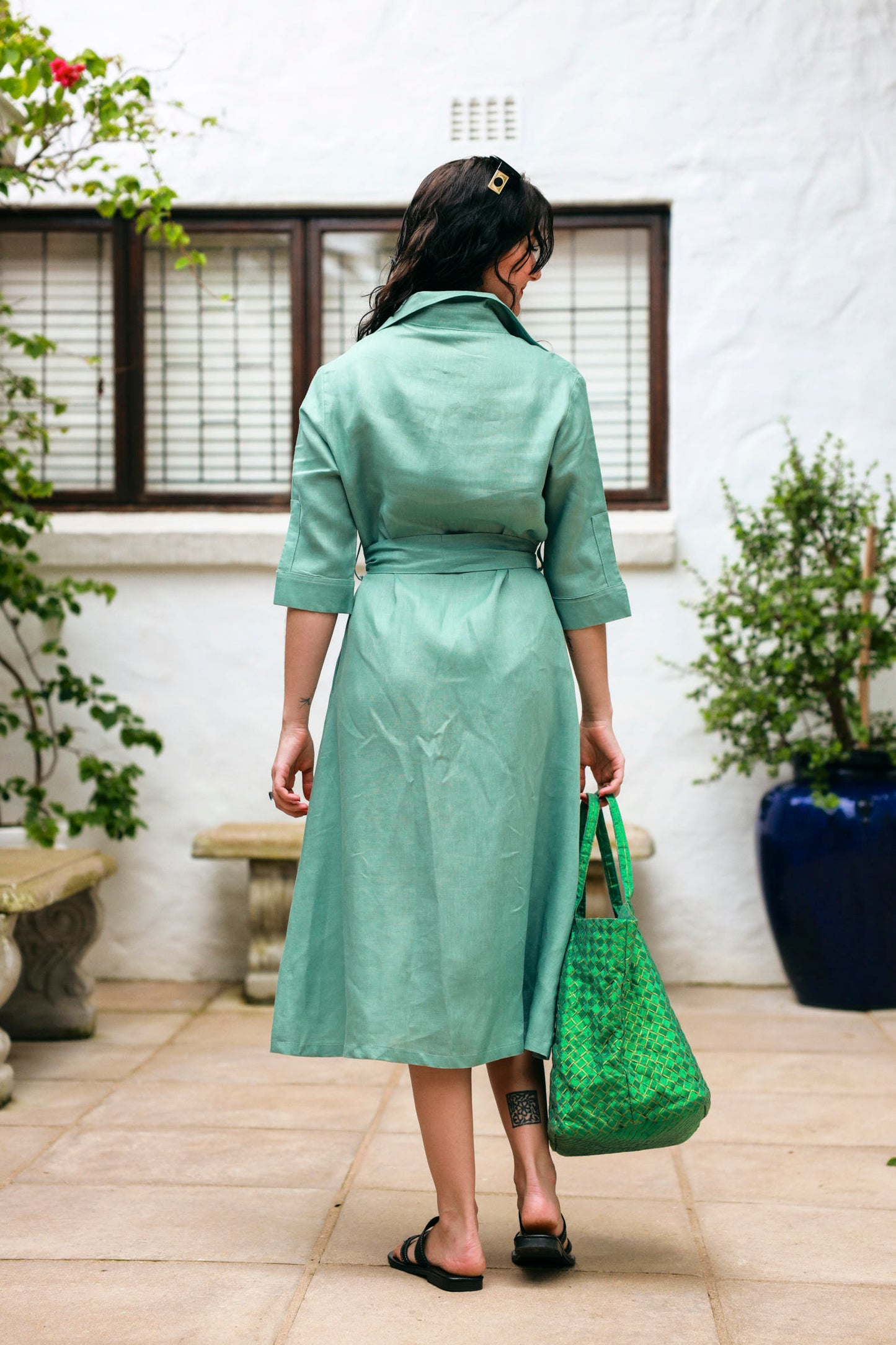 Spring Shirt-Waister- Sage