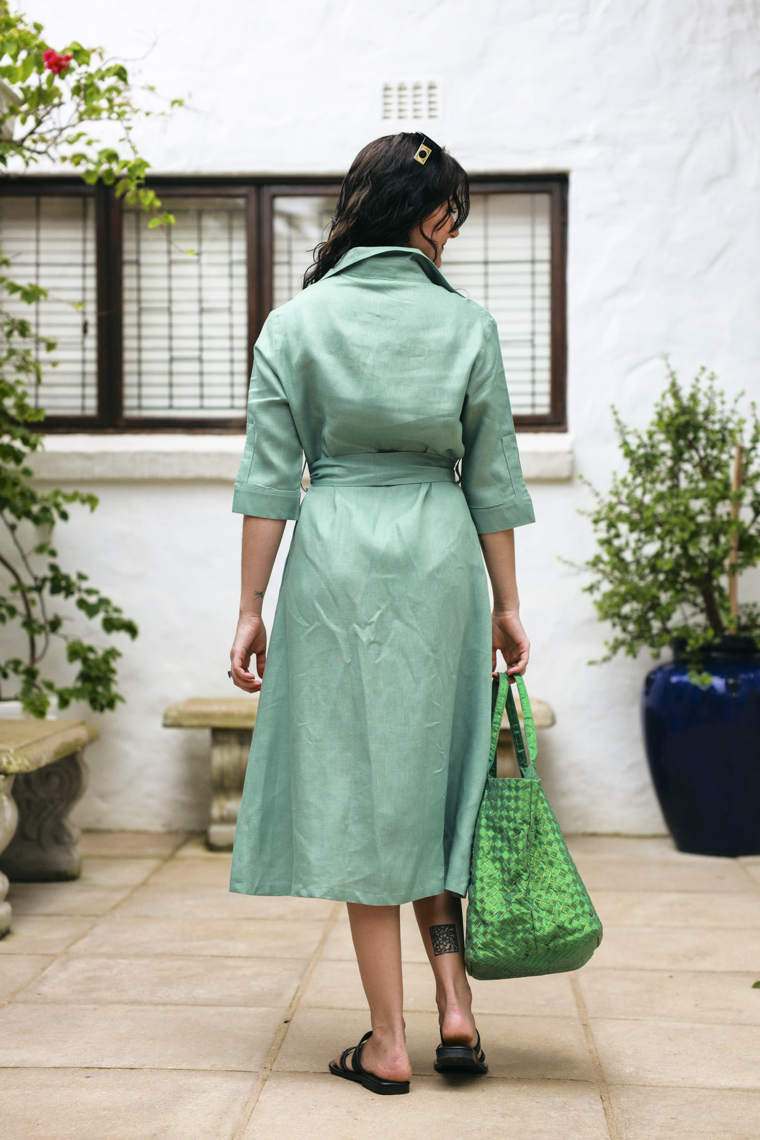 Spring Shirt-Waister- Sage