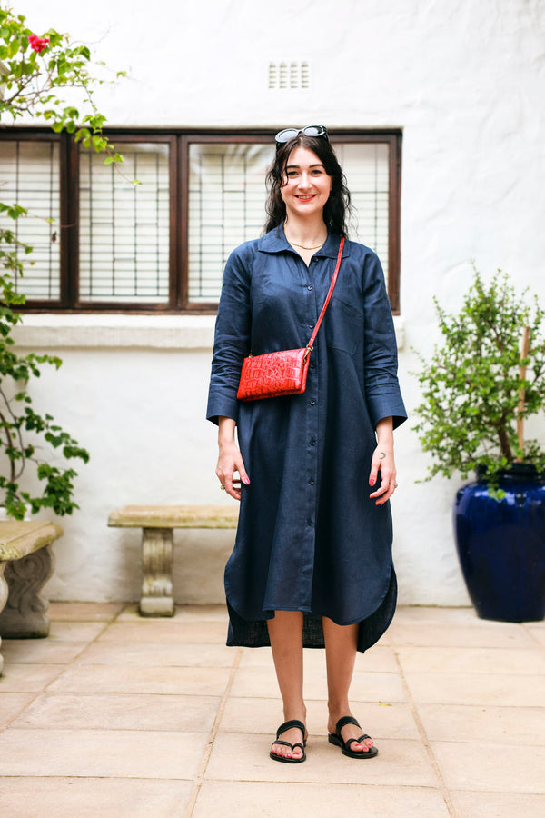 River Indigo Dress- Navy