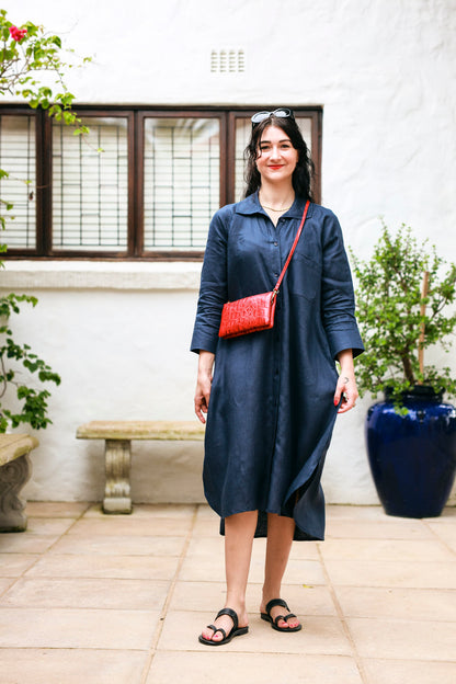 River Indigo Dress- Navy