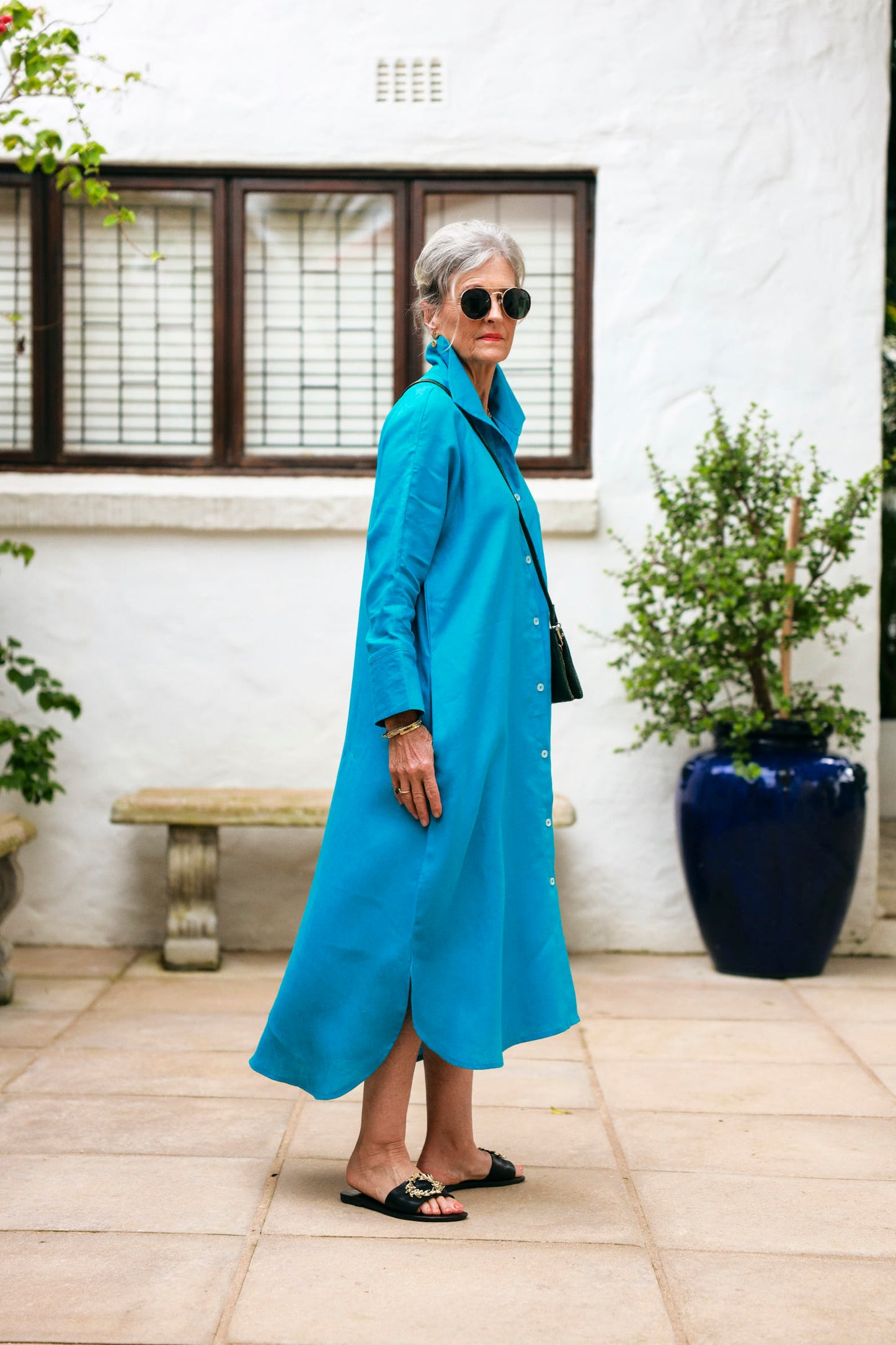 River Indigo Dress- Peacock Blue