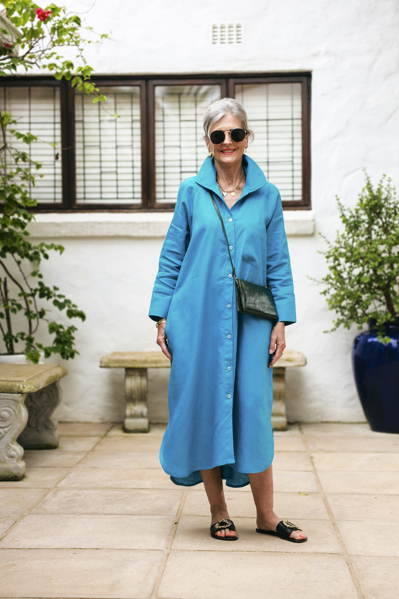 River Indigo Dress- Peacock Blue
