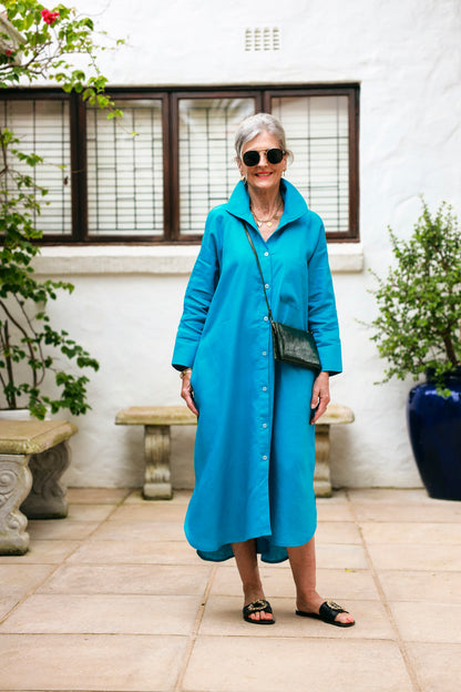 River Indigo Dress- Peacock Blue