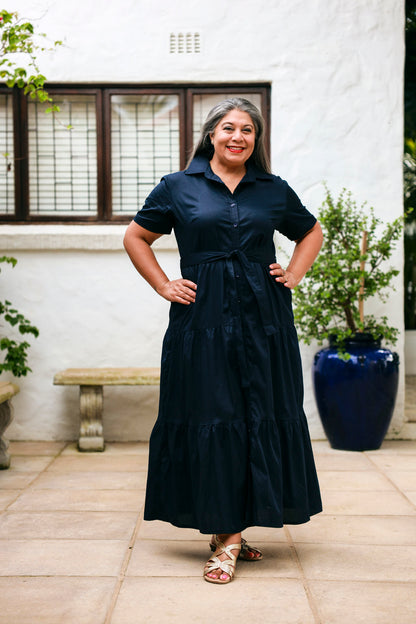 Camellia Dress- Navy