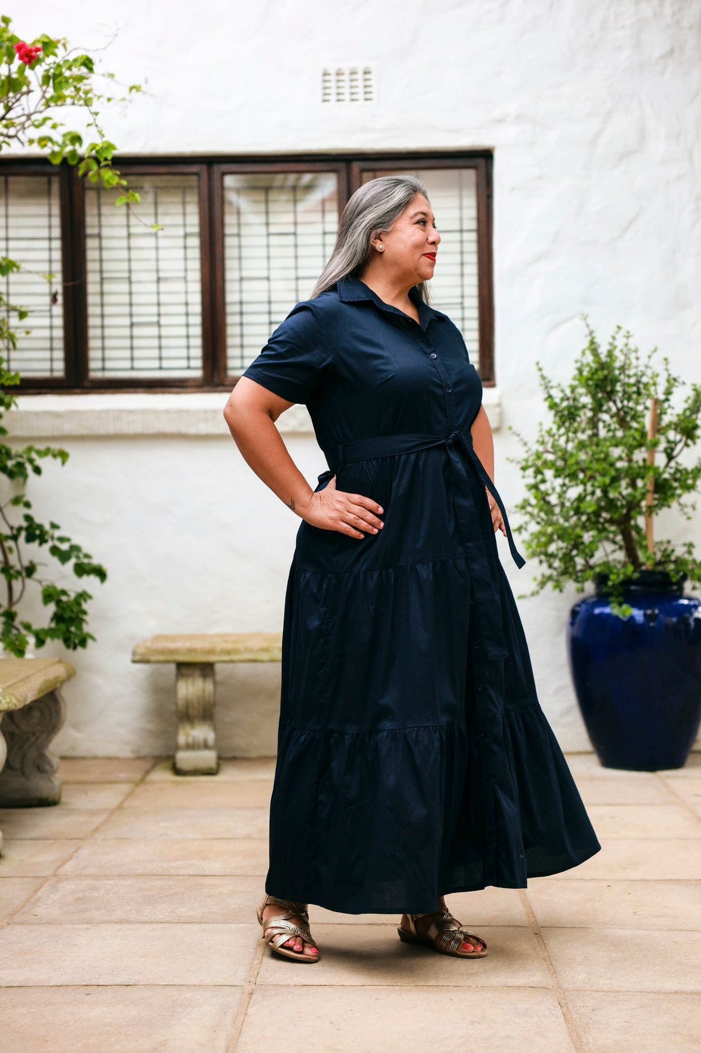 Camellia Dress- Navy