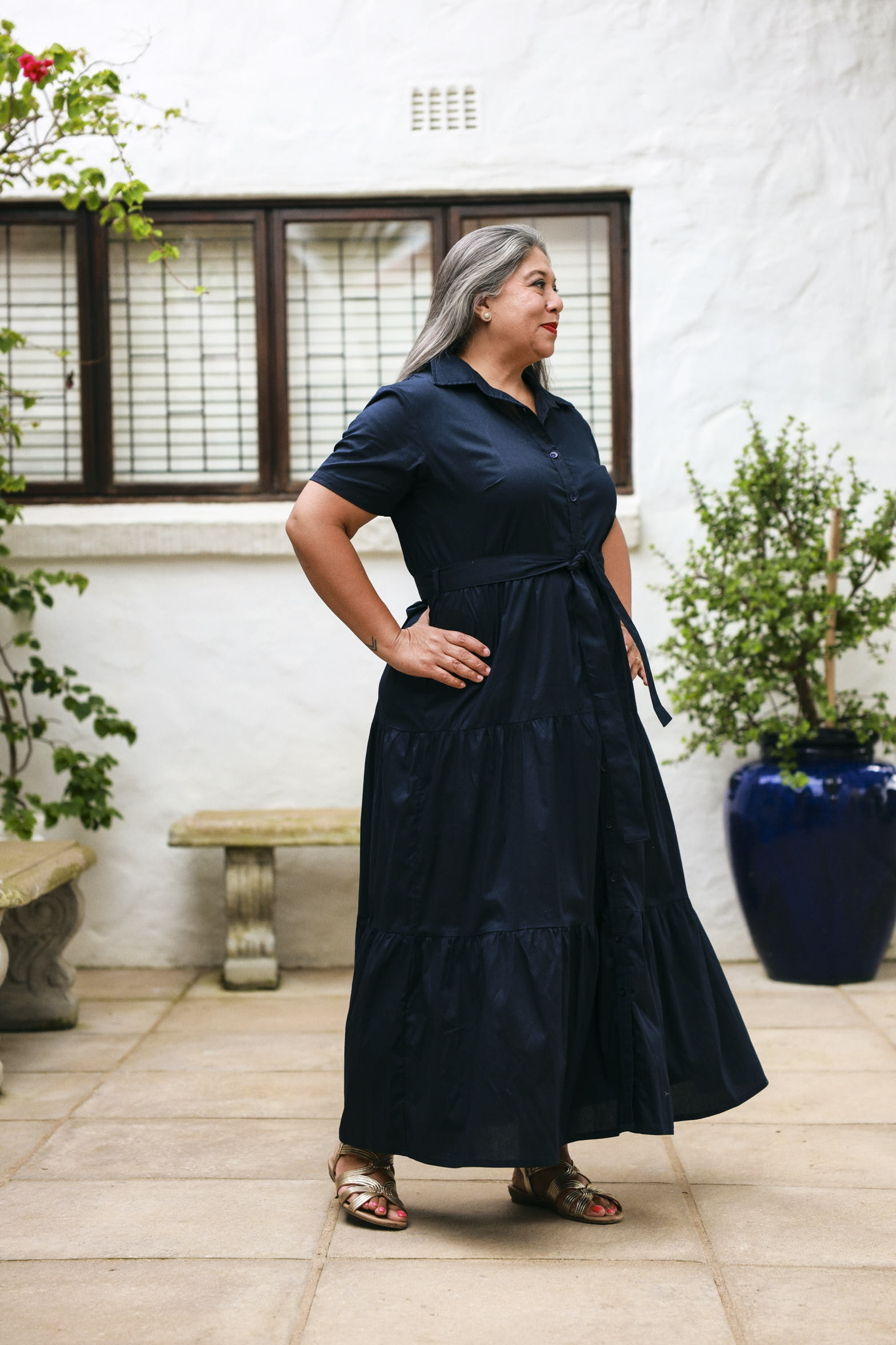 Camellia Dress- Navy