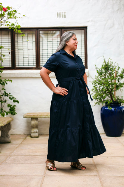 Camellia Dress- Navy