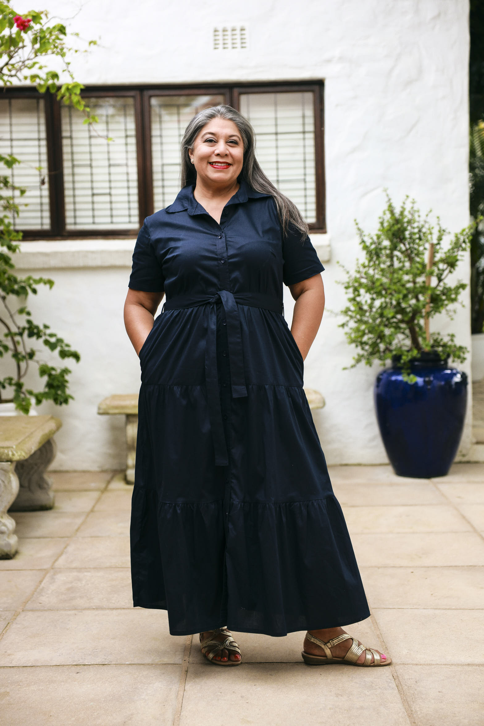 Camellia Dress- Navy