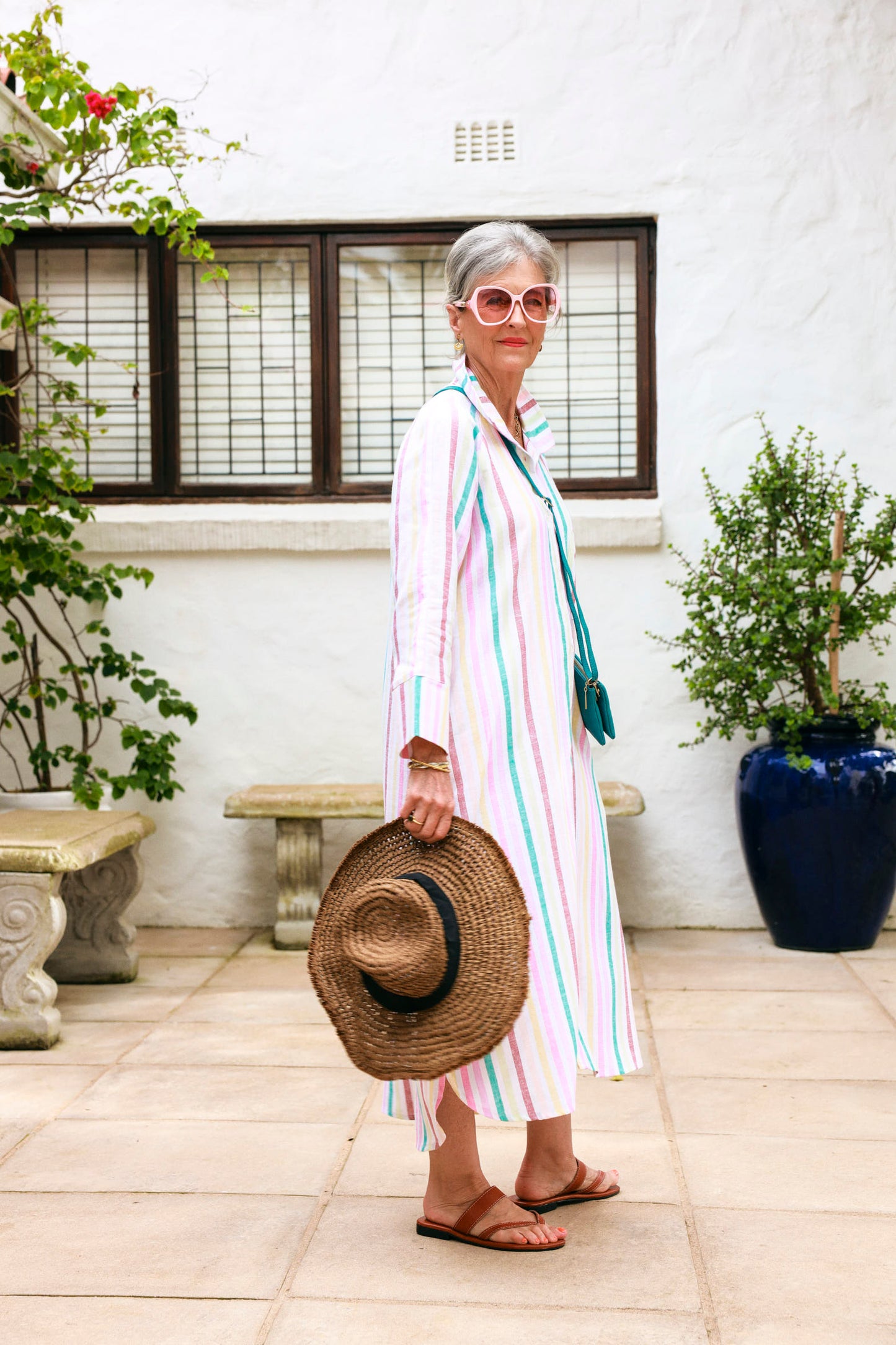 River Indigo Dress- Stripe