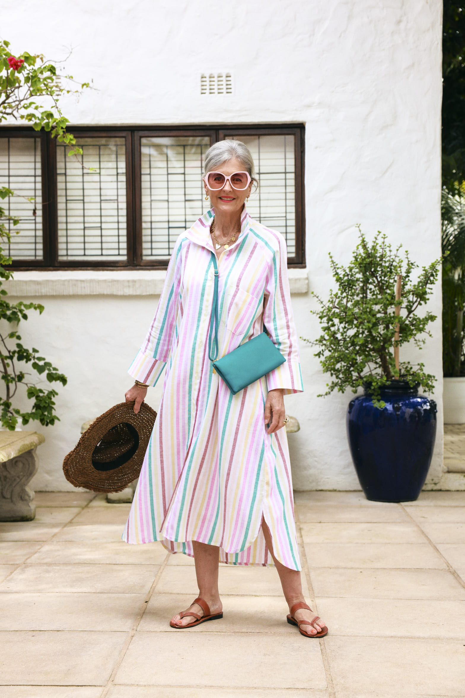 River Indigo Dress- Stripe