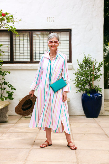 River Indigo Dress- Stripe