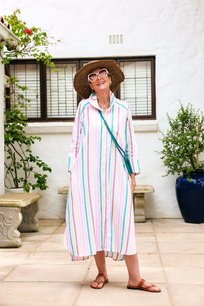 River Indigo Dress- Stripe